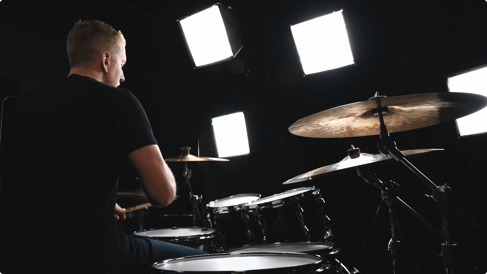 jared behind drums