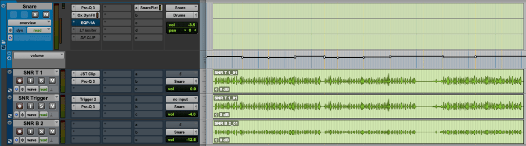 Duplicating an audio track for triggering