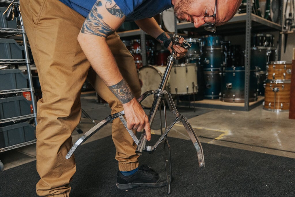 broken cymbal stand