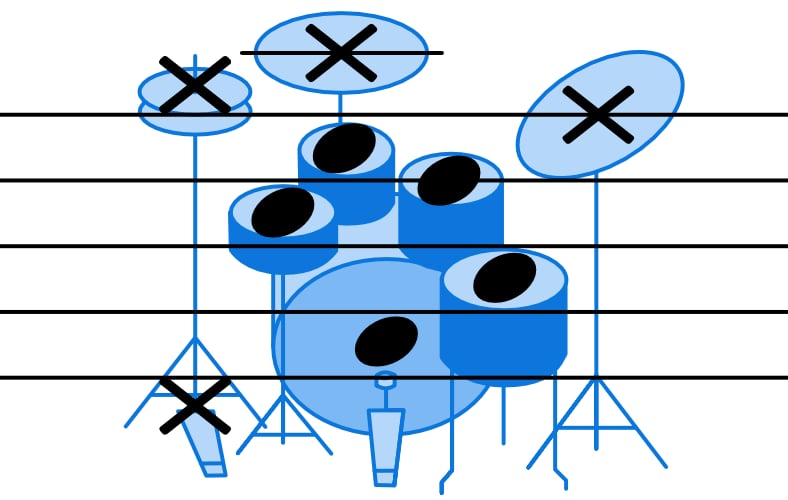 8-Tone Drum Music Sheet (Advanced)