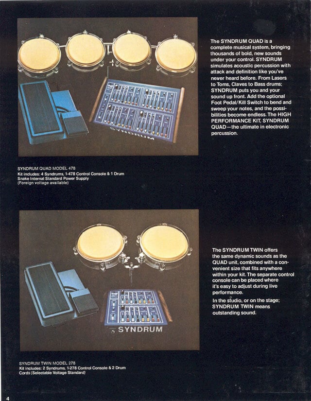 syndrum catalogue vintage electronic drums