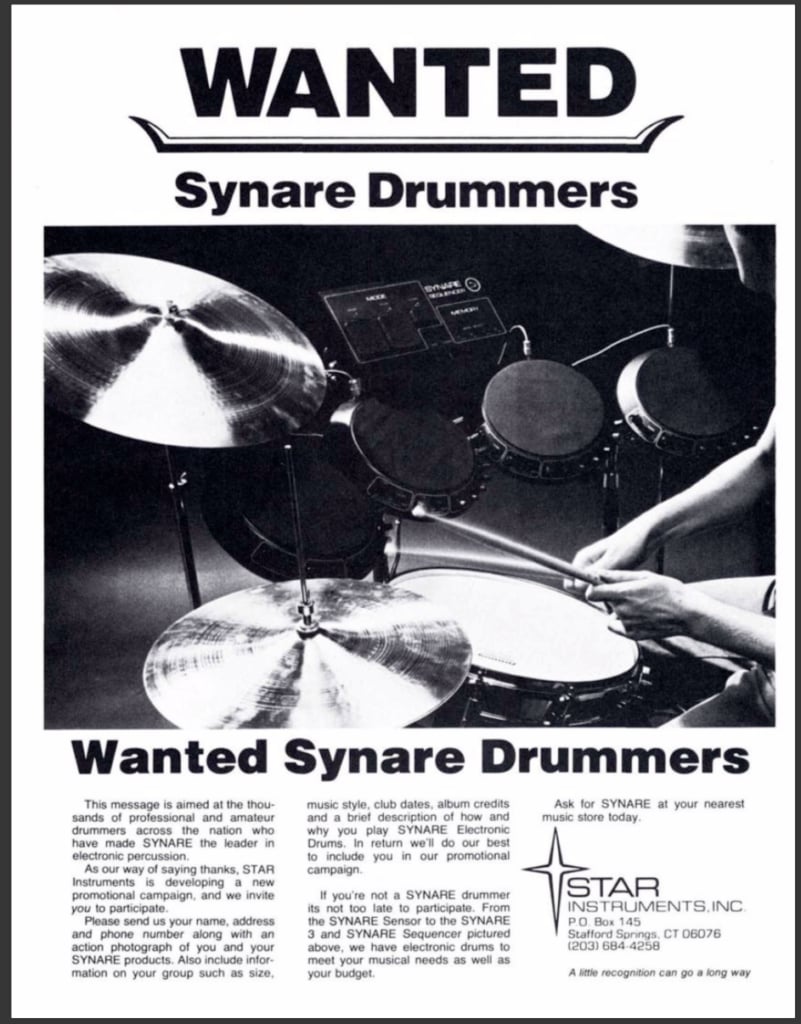 synare vintage electronic drum
