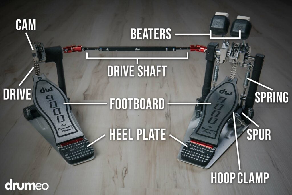 parts of the double bass pedal anatomy