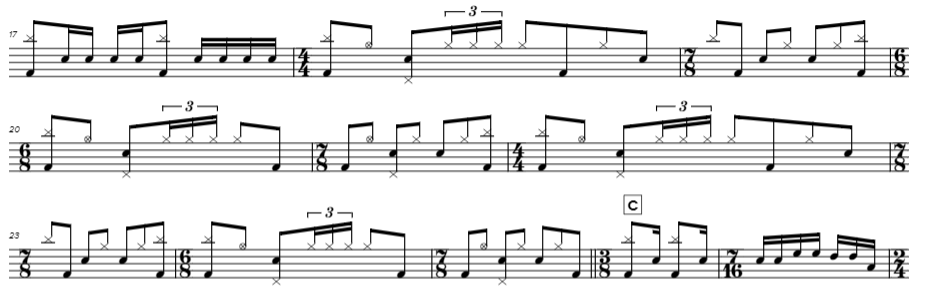 dream theater the dance of eternity mike portnoy drum notation