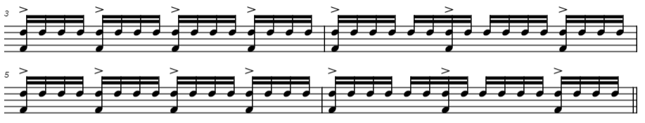 "wipe out" by the surfaris drum notation