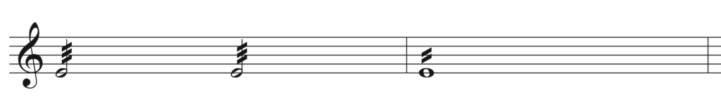 Examples of tremolos in standard notation