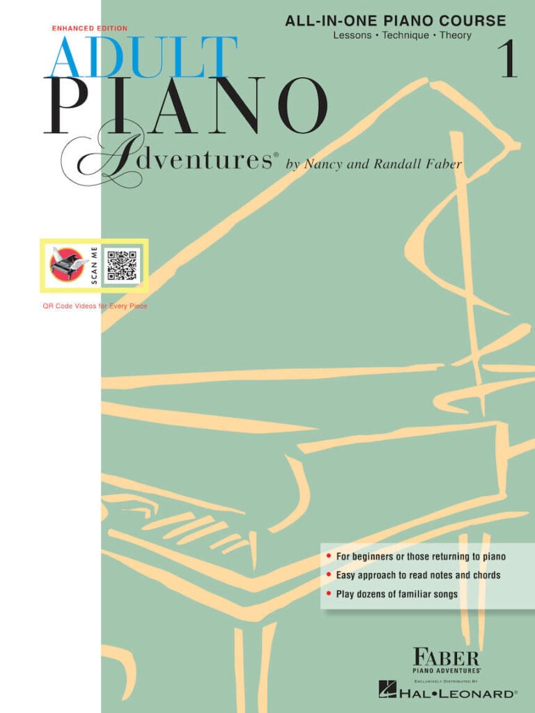 Teal book: Adult Piano Adventures.