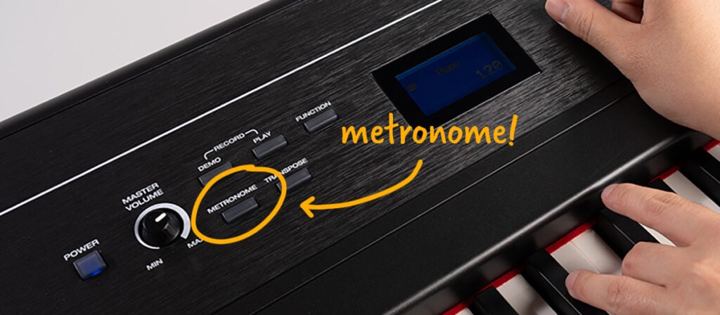 Metronome button on keyboard.