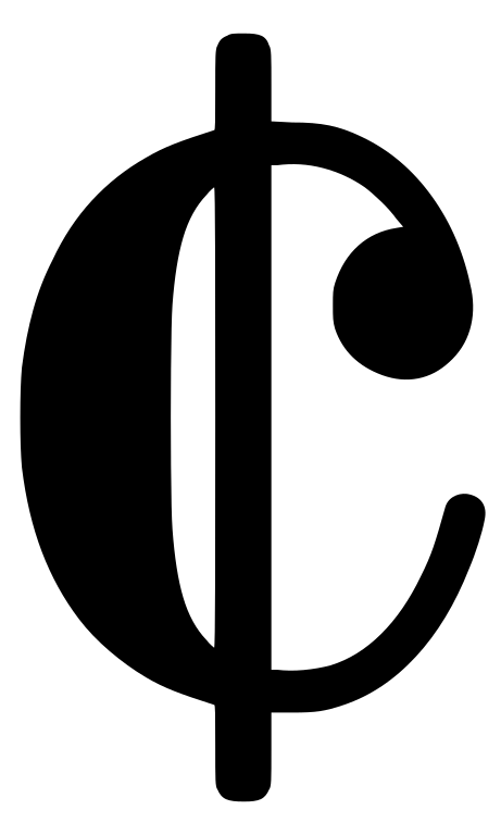 Cut time symbol: common time symbol with line through it.