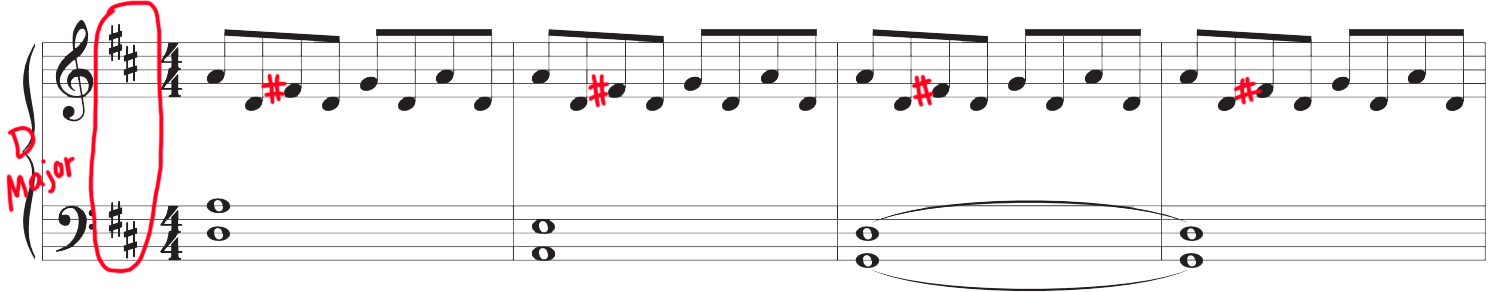 Mark-up of beautiful melody #2 sheet music.