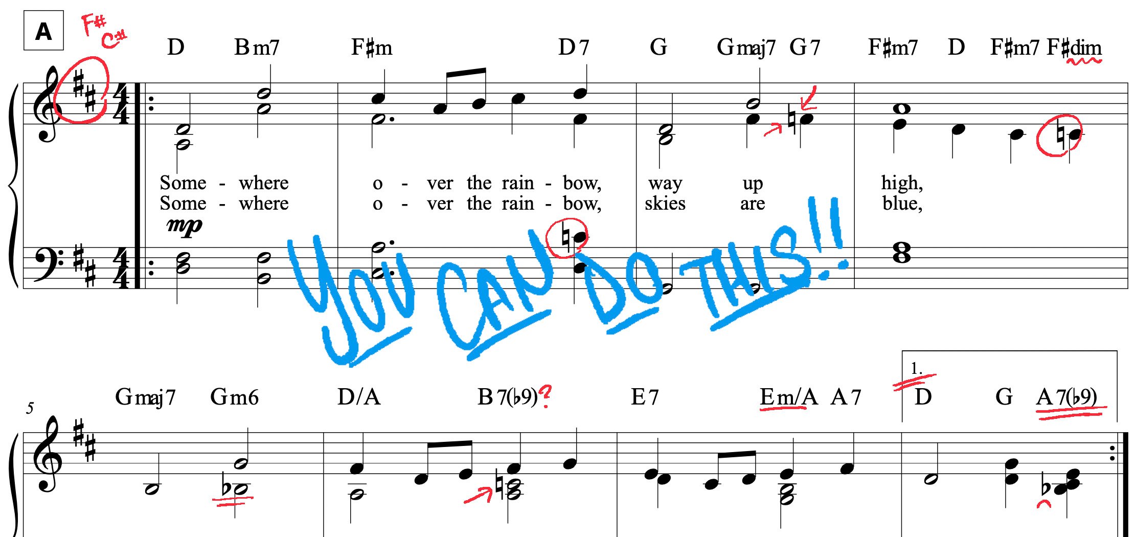 Somewhere Over The Rainbow on Virtual Piano - #INTERMEDIATE 