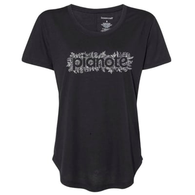Women's Black Floral T-Shirt thumbnail